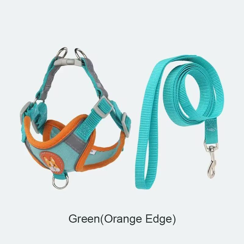 

Booteely Pet Suede Chest Harness Vest Dog Cat Strap Reflective Leash Retractable For Small Light And Convenientn M 3-6kg
