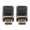90 Degree USB C Adapter Male To Female 40Gbps 100W Aluminum Alloy USB C Right Angle Adapter for Transmission Charge