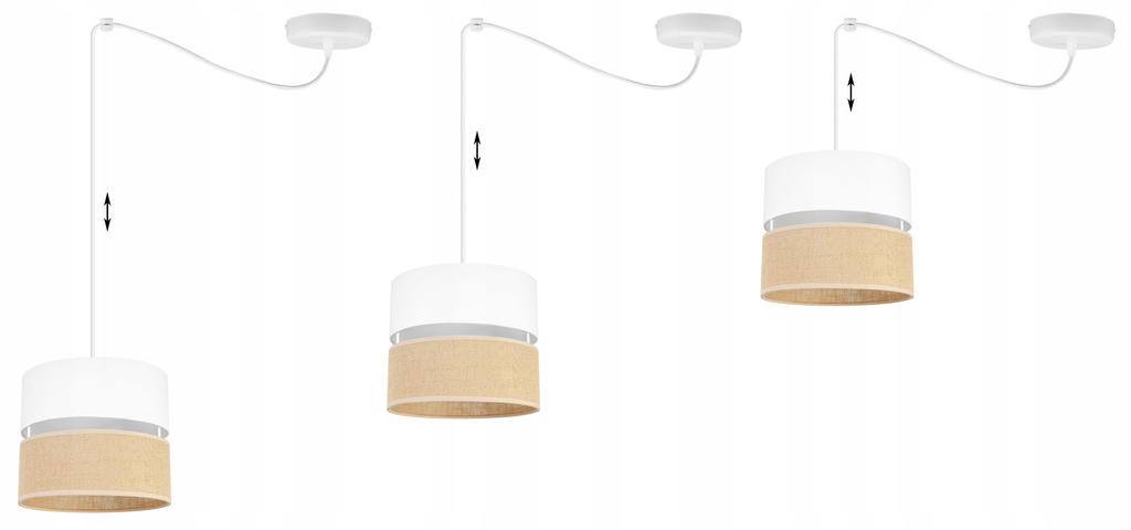 Ceiling Hanging Lamp, Lampshade 20 Cm, White Spider