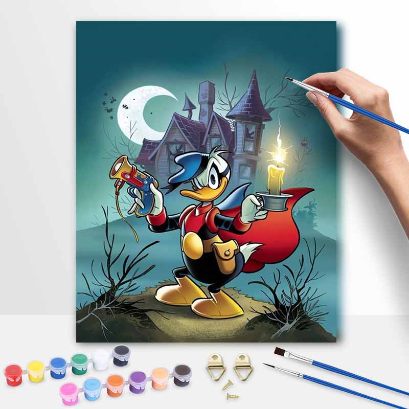 Disney Paperinik Donald Duck DIY Oil Painting Art Painting Kit Home Wall Decor Handmade Gift For Fans Adult Relaxing Craft Artwork