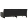 2 Seater Sofa Bed with 2 Pillows Dark Gray Velvet