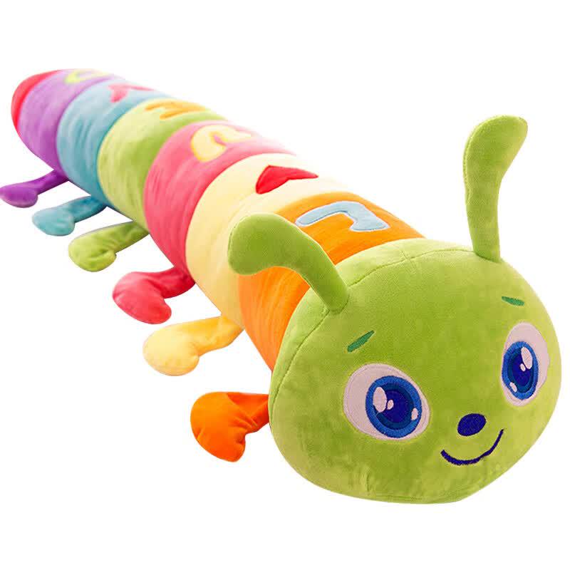 WELTSTON Colorful Caterpillar Plush Pillow