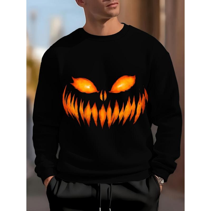 Men's Sweater, Men's Crew Neck Sweater, Fashion Men's Casual Crew Neck Pullover, 3D Printed Halloween Patterns, Halloween Gifts, Sweatshirts