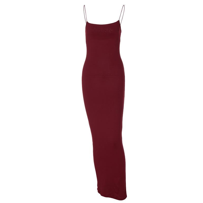 Summer Dress Spaghetti Strap Sexy Backless Sleeveless Club Party Gown Slip Dresses S-L
