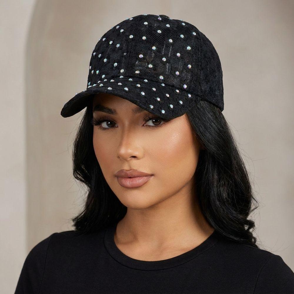 Lightweight Breathable Baseball Hat Hollow Floral Lace Outdoor Sun Hat  Female Fashion