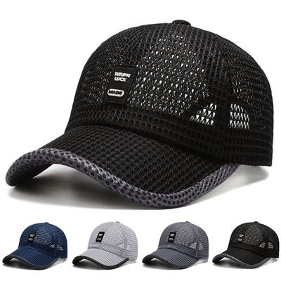 Lettre Étiquette Décoration Chapeau Filet Homme et Femme Mode Respirant Maille Casquette de Baseball Couple Chapeaux de Randonnée Casquettes Pare-soleil