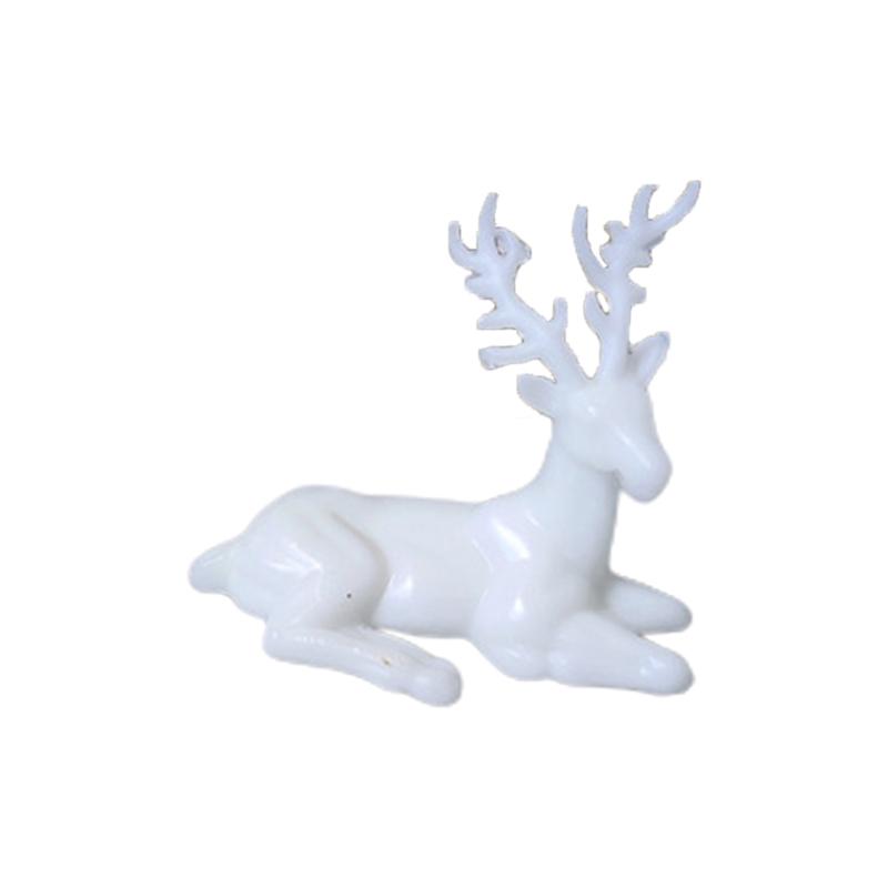 Miniature Plastic Animals Toys Realistic Forest Animals for Birthday Party белый