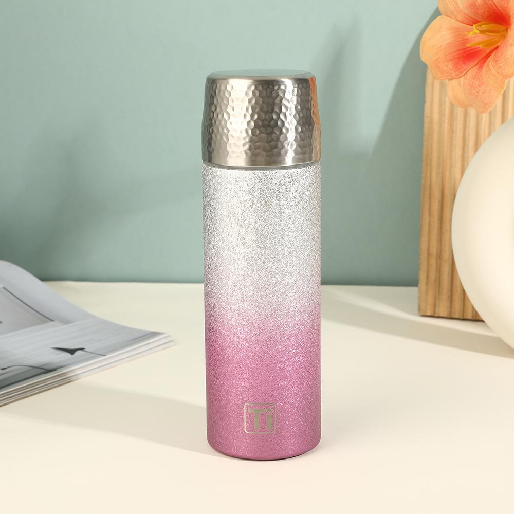 Color Coated Titanium Insulated Cup Tea-water Separation Vacuum Bottle Company Annual Party Business Gift Cups Outdoor Tourism