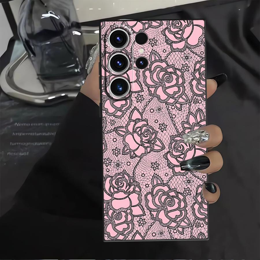 Case for Samsung Galaxy S26 Ultra S25 Plus S20 Ultra S10 S9 S24 Note 20 8 9 10 S23 S21 FE Funda Phone Cover Creative Lace