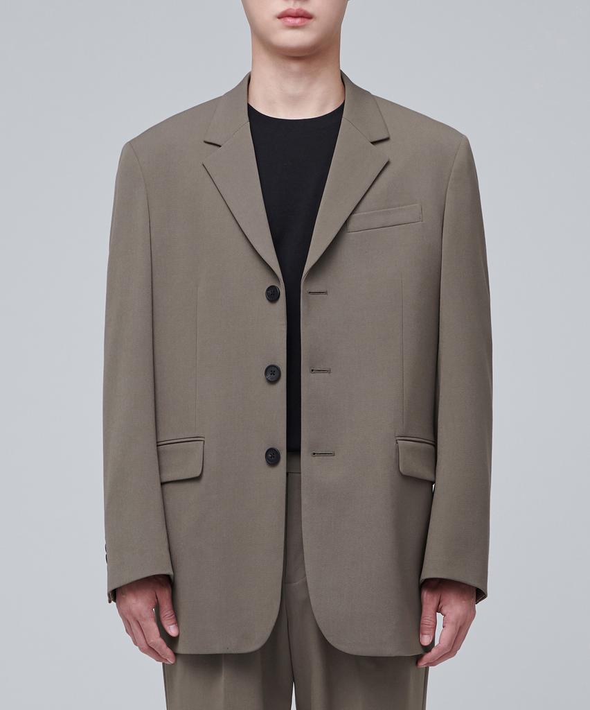 Musinsa Standard Oversized 3-Button Blazer [Dusty Beige]