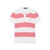 Polo FW22 Striped Logo Embroidered Short Sleeve Polo Shirt Women Tops Pink 211872978001