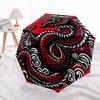 1pc Red Dragon Circular Illustration Umbrella with Plastic Handle,Suitable for All Seasons Home Travel Outdoor UmbrellaDD1342