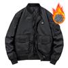 Fleece thickened baseball jersey men's autumn and winter double-sided jacket casual cotton-padded jacket
