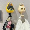 Wall Mounted Practical Cat Hooks Fashion Wall Hooks Adhesive Cat Key Holder Home Storage Utility Wall Home Decorations
