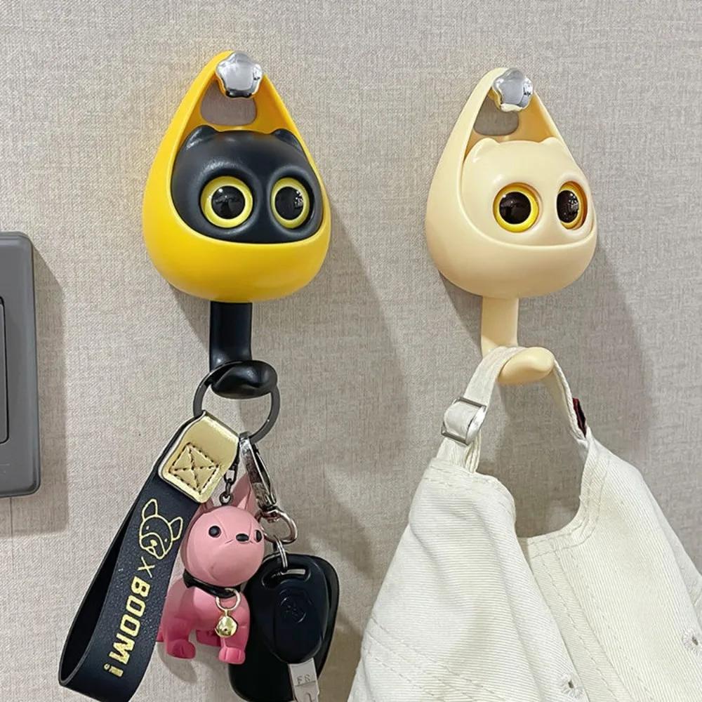 Wall Mounted Practical Cat Hooks Fashion Wall Hooks Adhesive Cat Key Holder Home Storage Utility Wall Home Decorations