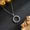Elegant Round Ring Titanium Steel Necklace for Women - Luxurious, Simple, and Fashionable Design that Does Not Fade