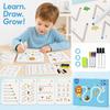 Children's Pen Control Tracing Book Reusable Clean for Preschool Early Learning 64 Pages