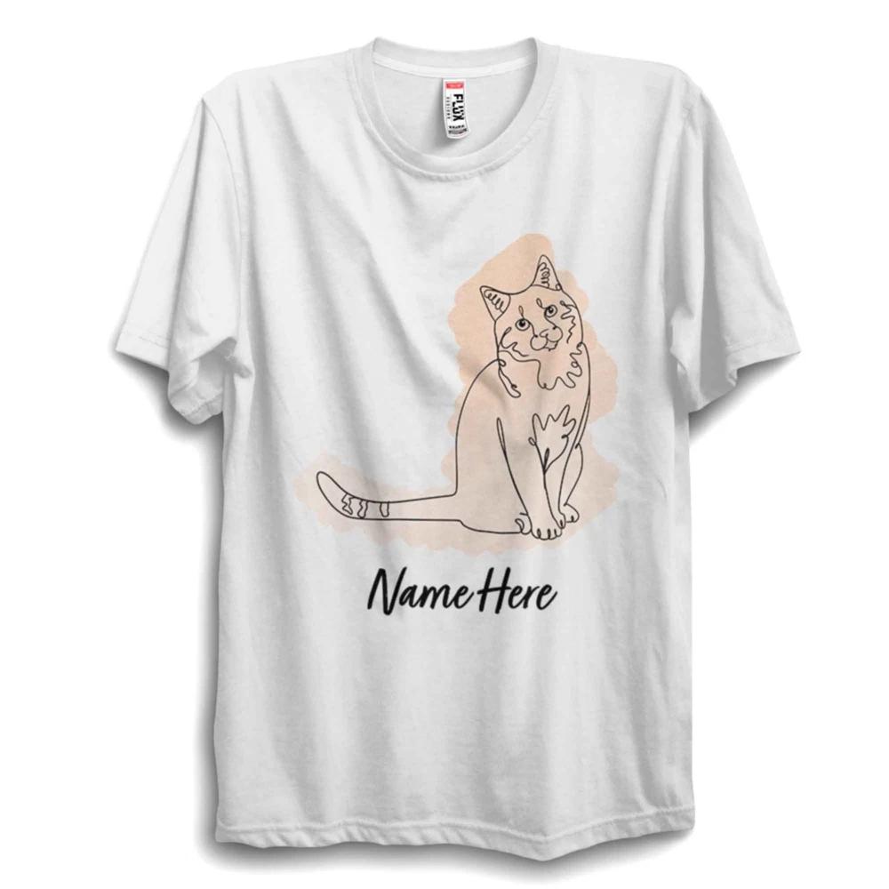 Custom Pet Portrait TShirt Minimalist Line Art Dogs Cats Drawing Tee S