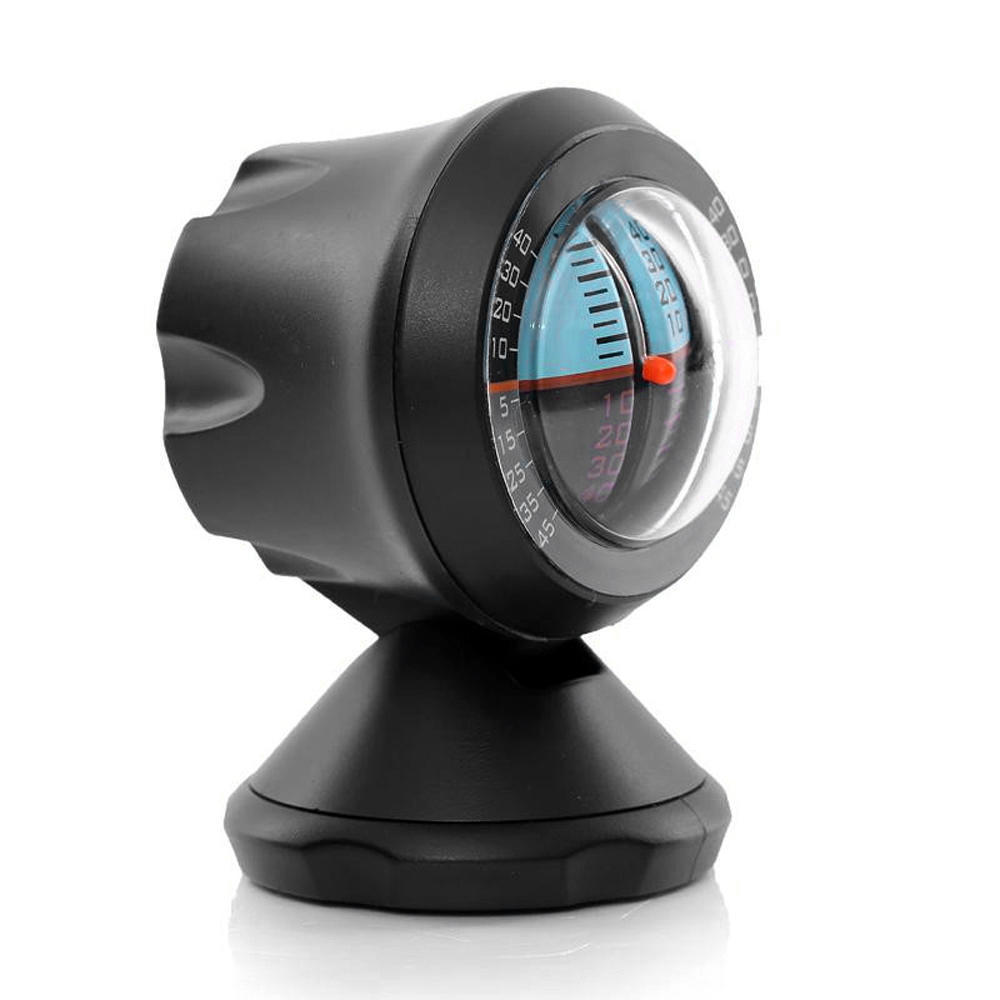 Car Compass Built-in LED Inclinometer Angle Vehicle Declinometer Gradient Auto Slope Meter Level High-Precision Gauge Accessory