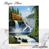 Huacan Diamond Mosaic Scenery Picture Rhinestones Cross Stitch Diamond Embroidery Waterfal