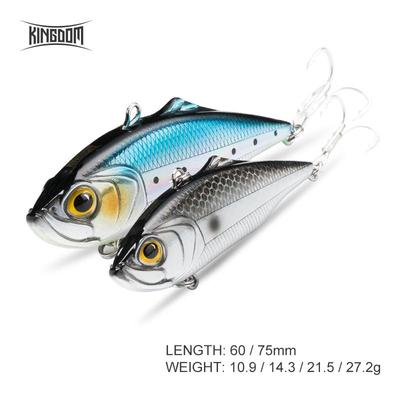 Kingdom VIB rybářské návnady Potápějící se umělá návnada Dobrá akce Woblery Návnada 60 mm 75 mm Rybářské Swim Tvrdé návnady pro rybaření na ledu