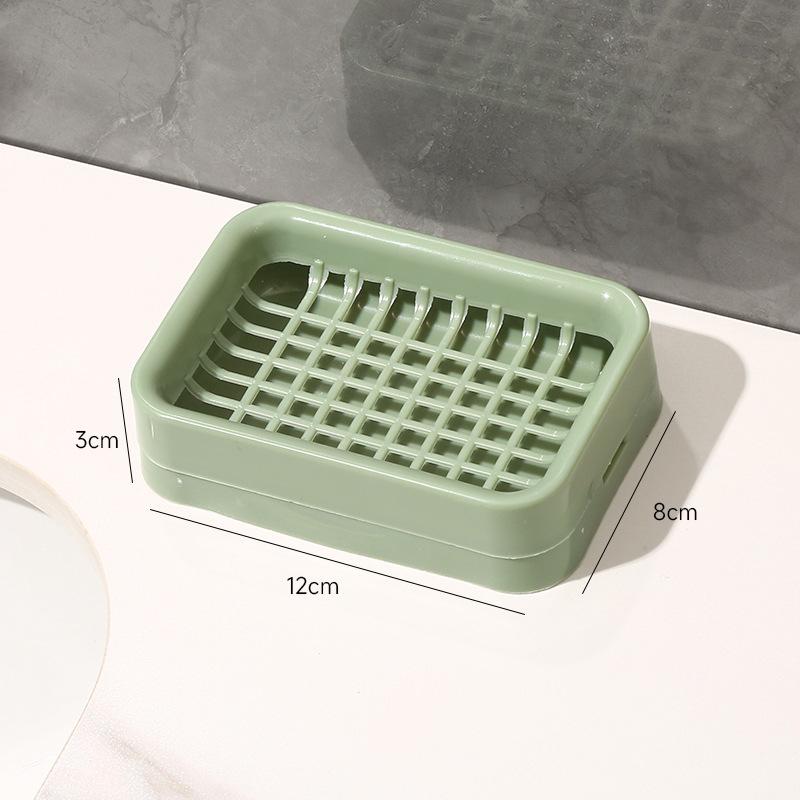 Double-layer Draining Soap Box, Non-drilling Bathroom Soap Box, Bathroom Storage Rack, Suction Cup, Double-layer Soap Rack
