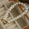 Freshwater Pearl Bracelet for Women Elegant Simple Hand Jewelry Unique Statement Gifts for Anniversary Wedding Party