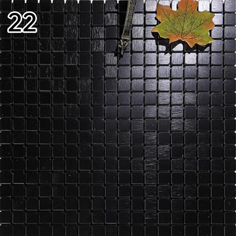 

NEW European Smooth Metal Mosaic Wall Sticker Self-adhesive Tile Kitchen Bathroom Bar Living Room TV Background Wall Decor Stick 1pc