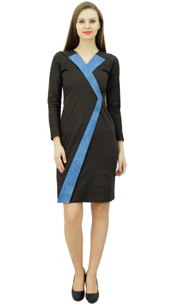 Bimba Women's Elegant Long Sleeve Bodycon Dress Designer Dresses