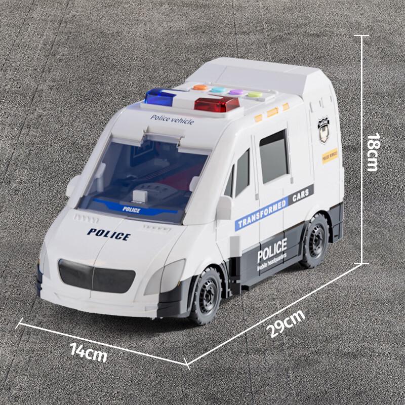 Wild Knight Transforming Police Car Track Toy Set