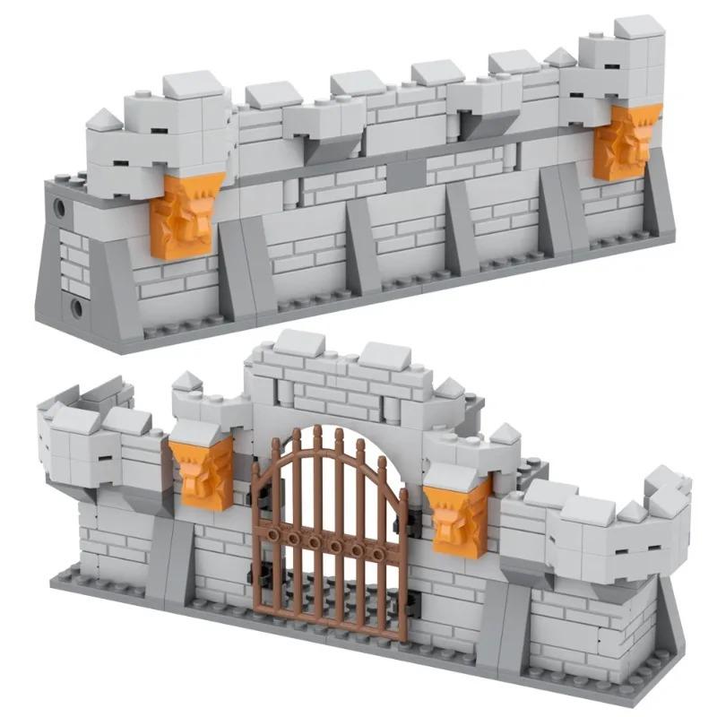 MOC fortress castle modular city wall tower turret medieval siege equipment soldier doll sceneparty favors ideal for children birthday