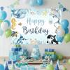 Polyester Photography Background Cartoon Underwater World Themed Backdrop Decoration Colorful 180*110cm