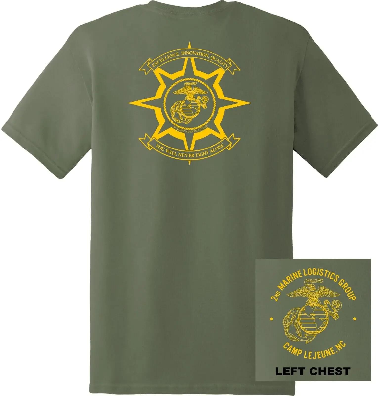 

US Marine Corps 2nd Marine Logistics Group TShirt 100 Cotton ONeck Short Sleeve Summer Casual Mens Tshirt Size S3XL 4XL