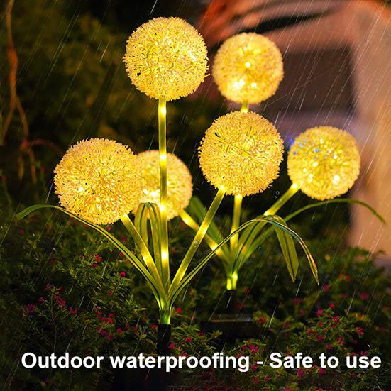 Garden Light Dandelion Design Small Size Lightweight Yard Light Energy-efficient Weatherproof Solar Light Outdoor Decor