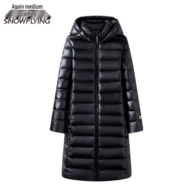 SNOWFLYING Women's Mid-Length Hooded Down Winter Coat