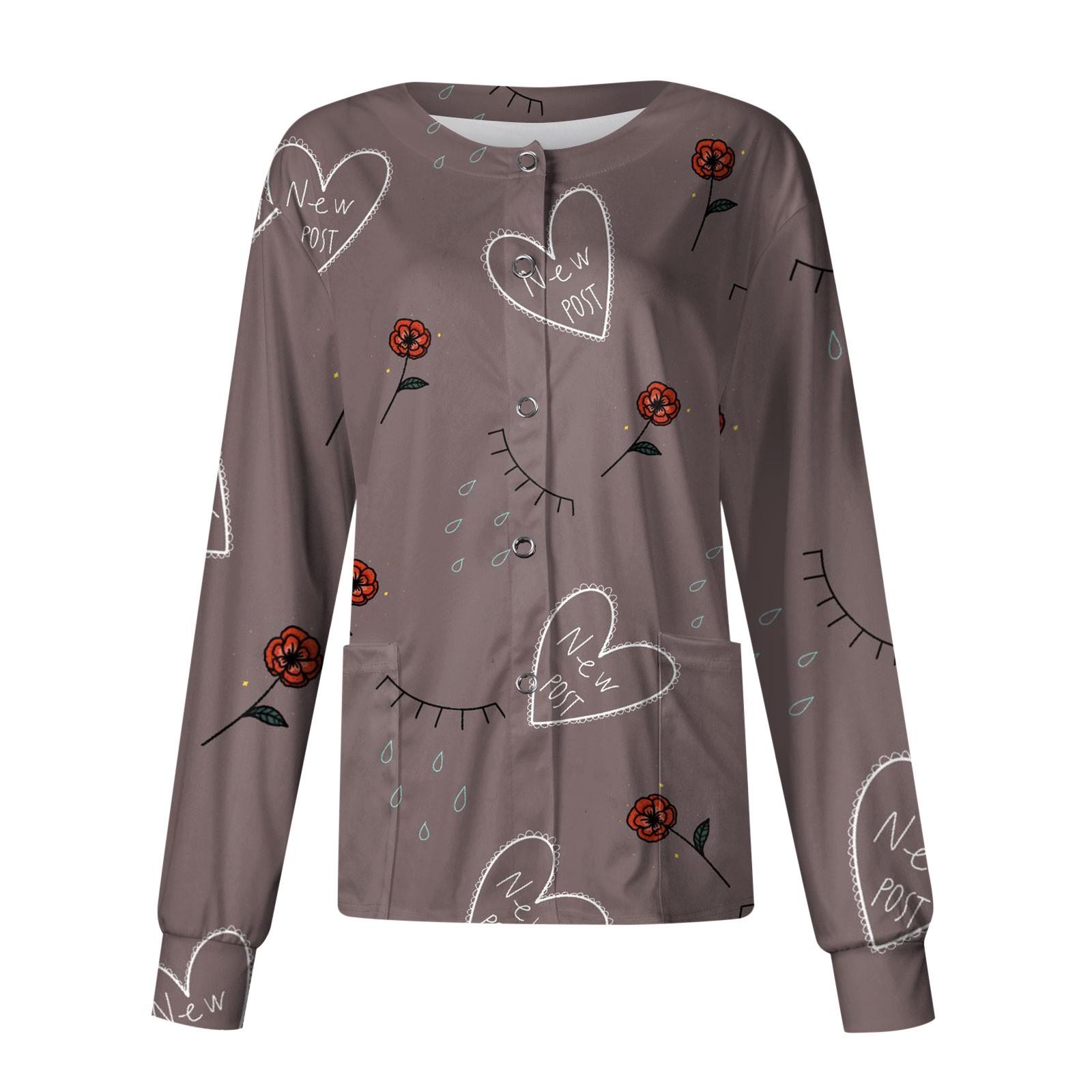 

Женский повседневный однобортный однобортный костюм с длинными рукавами и принтом на День святого Валентина, топ-кардиган XL фиолетовый