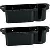 2 Pack Boat Caddy Organizer Marine Cup Holder Universal Fit for Bass Boat Kayak Pontoon Jon Boat Fishing Cabin Storage (2Pack-Black)