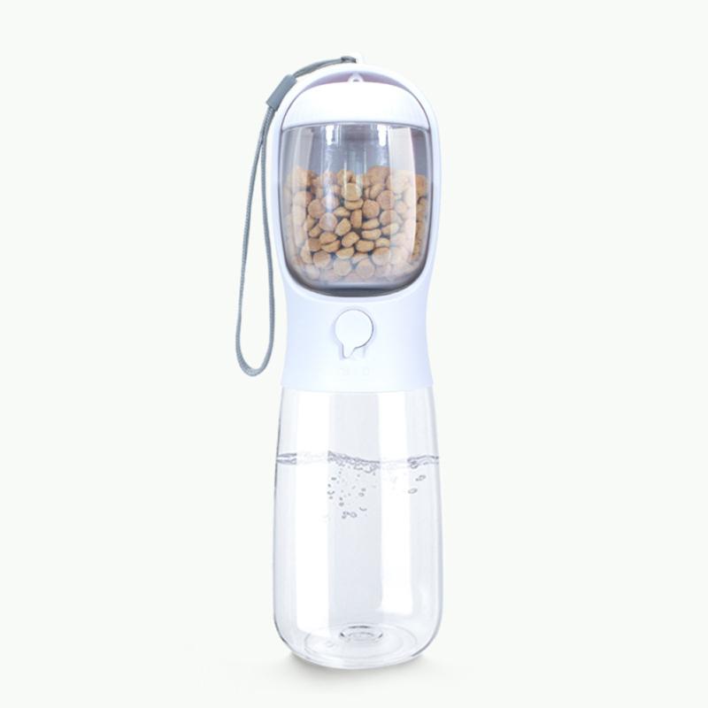 Bouteille d'eau portable pour animaux de compagnie Distributeur Chat Chien 19oz Grande capacité Tasse à eau de voyage en extérieur avec nourriture