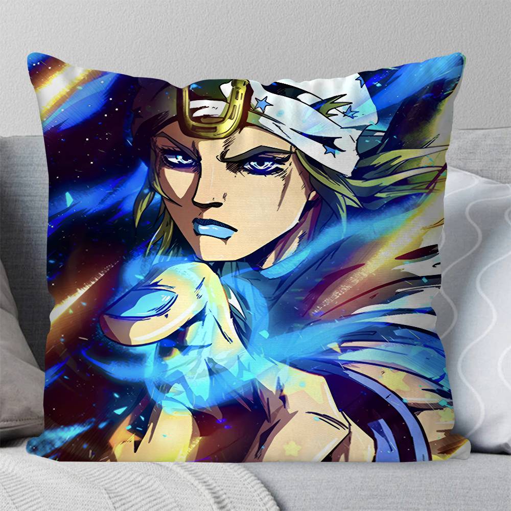 Anime JOJO Bizarre Adventure Pillow Case Square Pillow Bedroom Sofa Leisure Comfort Cushion Car Living Room Home Decoration