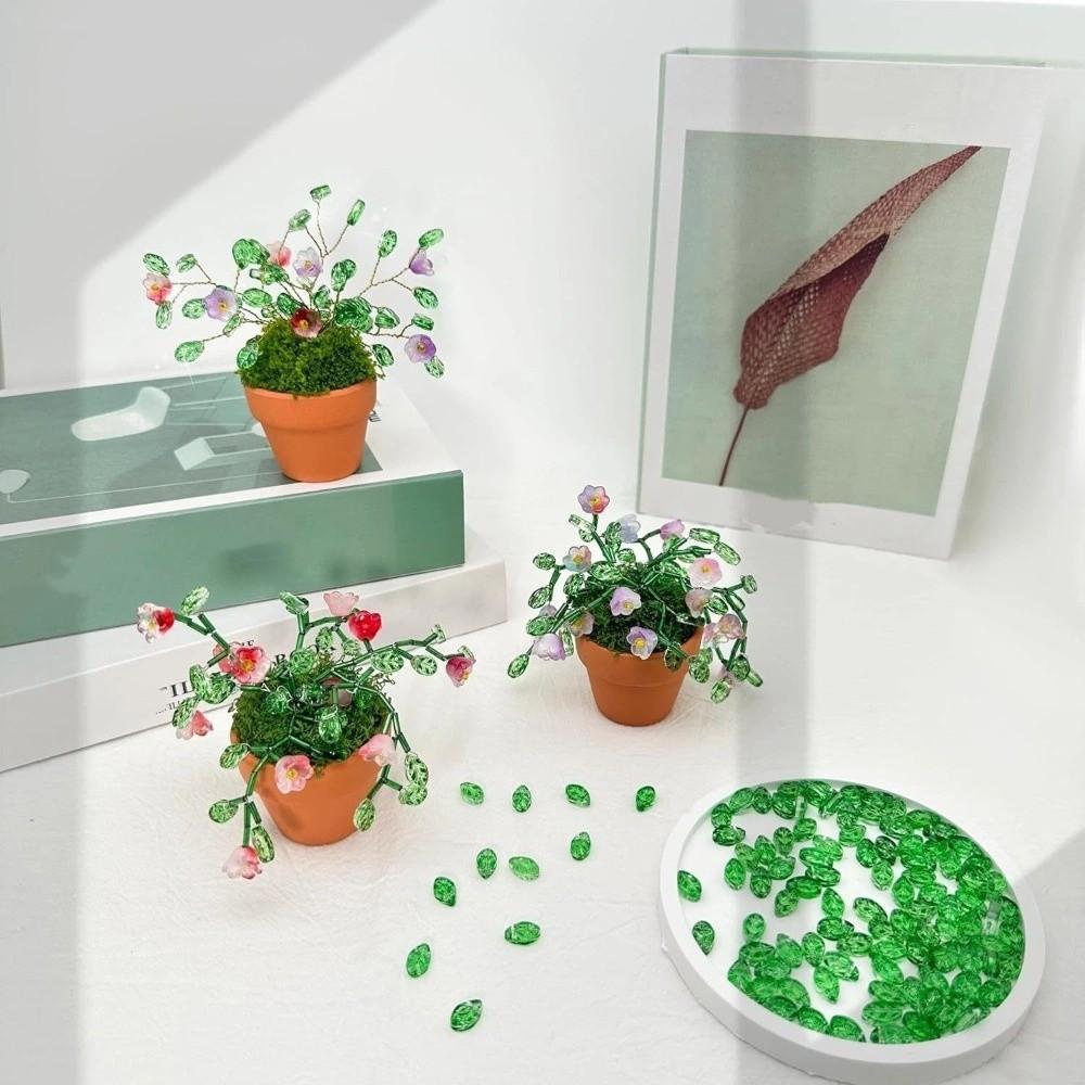 Artificial Moss DIY Glass Bead Potted Plant Kit Glass Bead Floral Craft Box Gift Making
