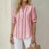 BITCED Women's Fashion Casual Short Sleeve V-Neck  Blouses & Shirts