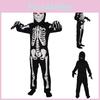 Childrens Skull Print Jumpsuit Horror Theme Skeleton Cos Halloween Set Clothes