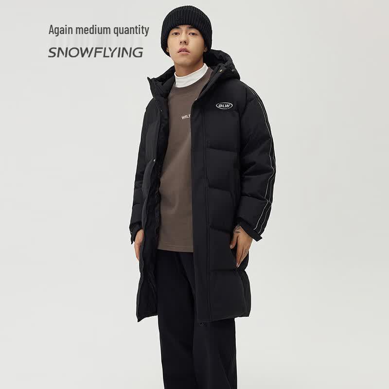 SNOWFLYING Unisex Basic Hooded Down Jacket XXL