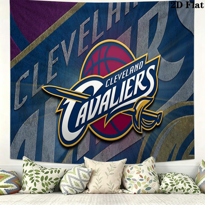 Cleveland Cavaliers Logo Wall Tapestry Aesthetic Wall Hanging Printed Fabric Blanket Decorative Tapestries for Bedroom Living Room Home Decor