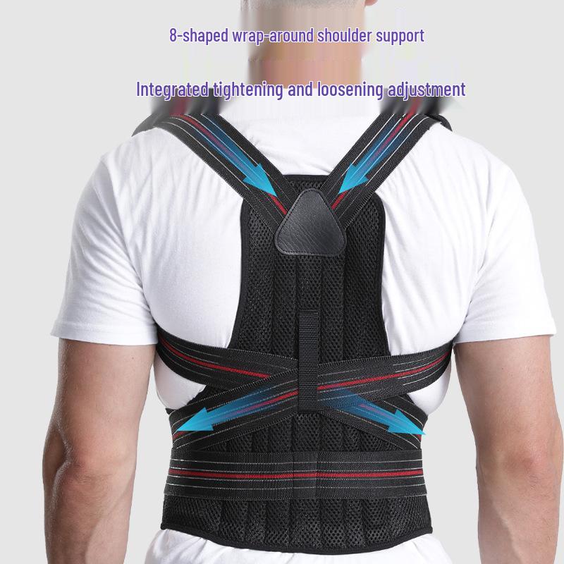 Cross-Back Posture Corrector: Adjustable Shoulder, Back & Spine Support for Adults & Students