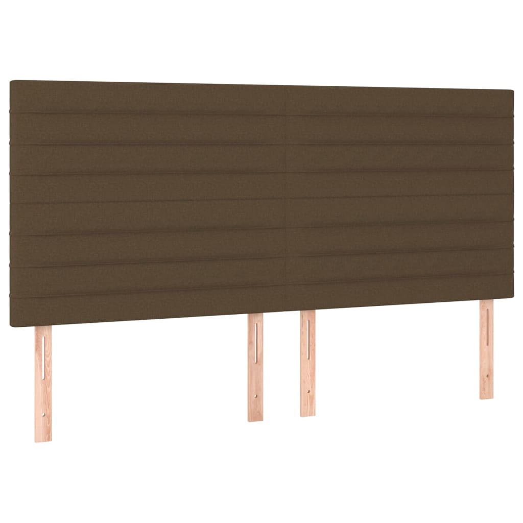 Bed Frame without Mattress Dark Brown 160x200 cm Fabric
