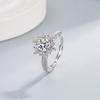 Snow White Princess 1-Carat Moissanite Sterling Silver-Plated Ring for Women - Wedding Gift Diamond Ring