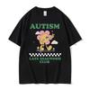 Funny Autism Late Diagnosis Club Meme T Shirts Unisex Summer Streetwear Tops T-shirts Men's Casual 100% Cotton Oversized T-shirt