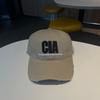 Embroidery Cap Men's and Women's Hats Ins Feng Shui Washing Cap Casual Versatile Color Matching Soft Top Sunshade Baseball Cap Letters