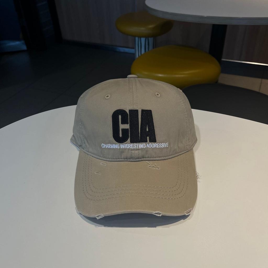 Embroidery Cap Men's and Women's Hats Ins Feng Shui Washing Cap Casual Versatile Color Matching Soft Top Sunshade Baseball Cap Letters